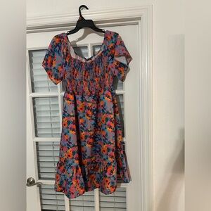 Bloom chic Floral Multicolor Midi Dress